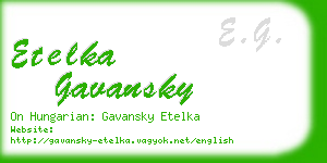 etelka gavansky business card